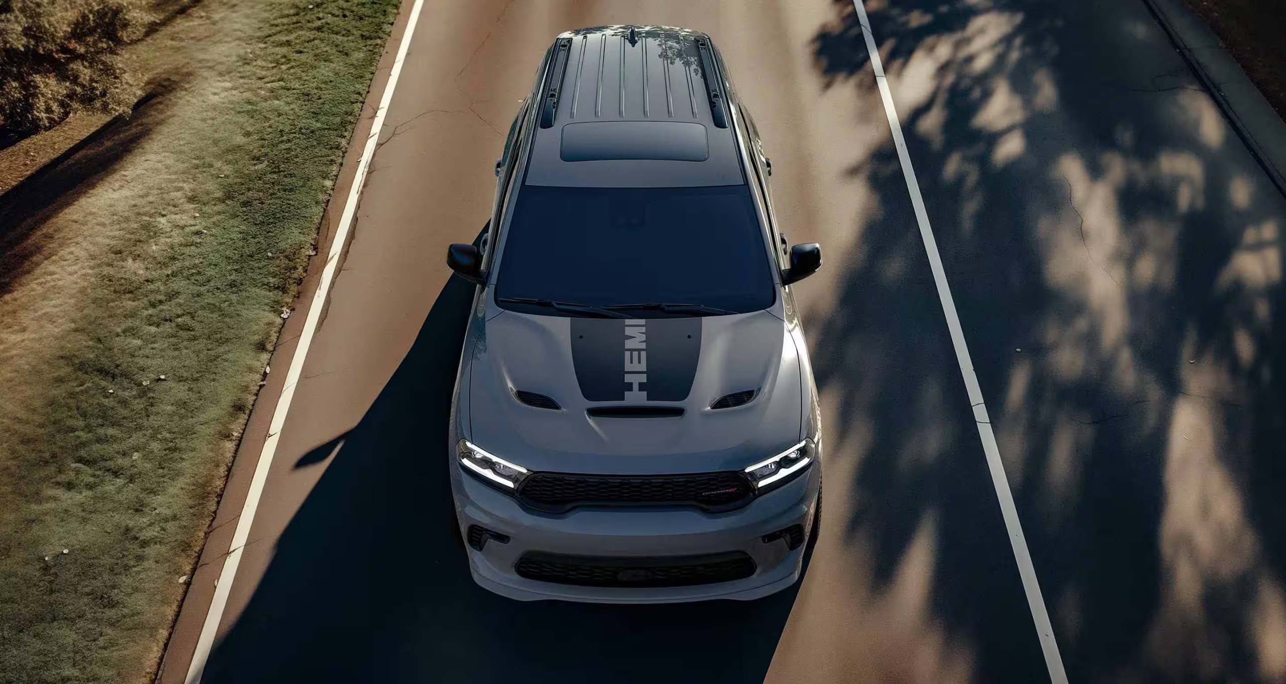 2025 Dodge Durango driving bird's eye view