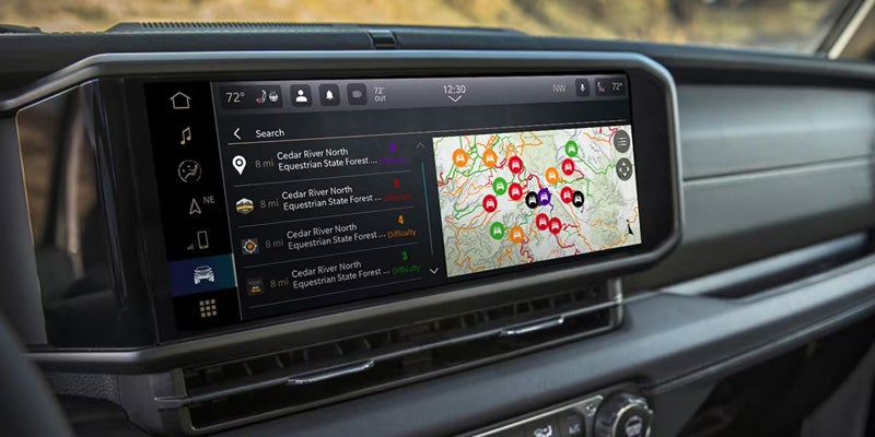 2026 Jeep Wrangler Uconnect touchscreen with navigation display