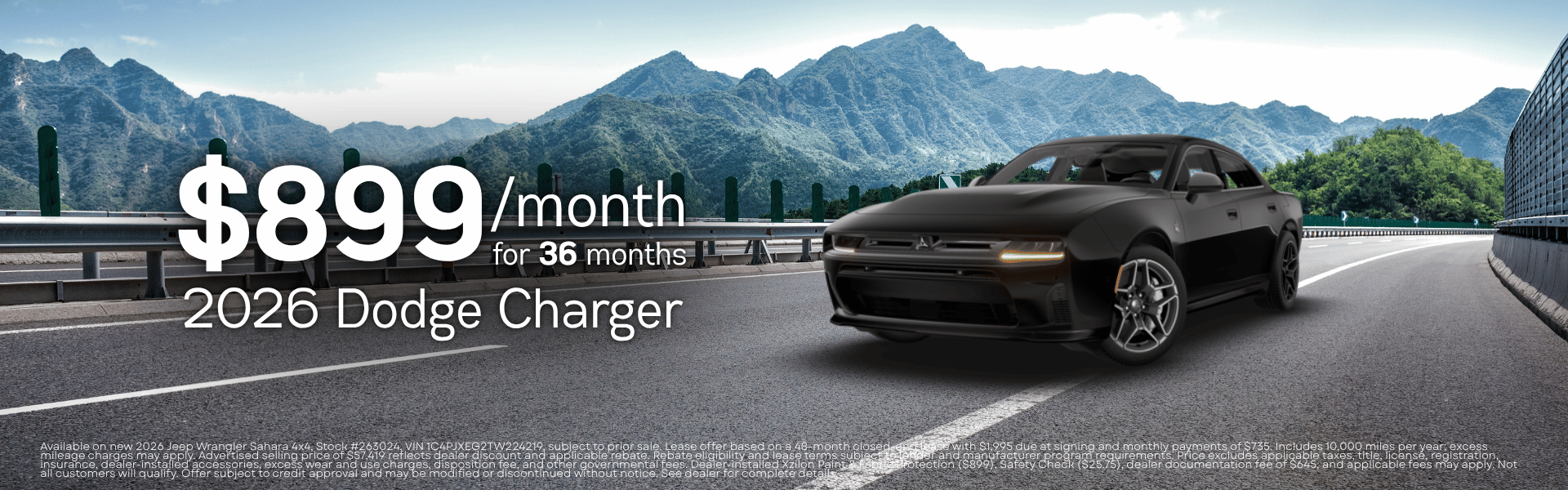 Lease a new 2026 Dodge Charger Scat Pack AWD